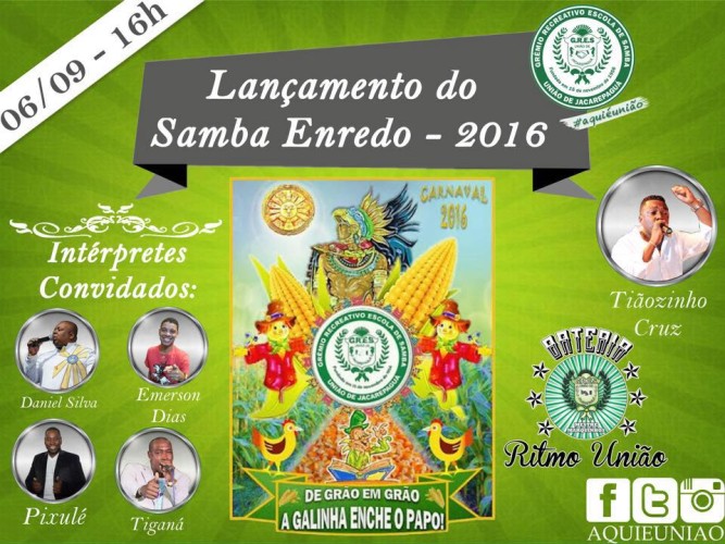 União de Jacarepaguá apresentacao do samba 2016