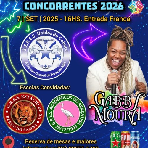 Unidos do Cabuçu apresenta sambas concorrentes para o Carnaval 2026 neste domingo em sua quadra