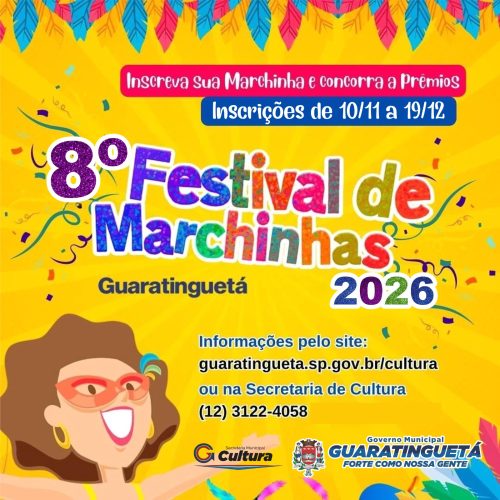 Guaratinguetá: Vem aí o 8º Festival de Marchinhas 2026 !!