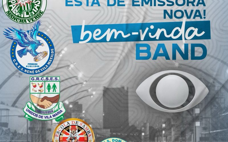 Band TV transmitirá os desfiles do Grupo de Acesso I no Carnaval Paulistano 2026